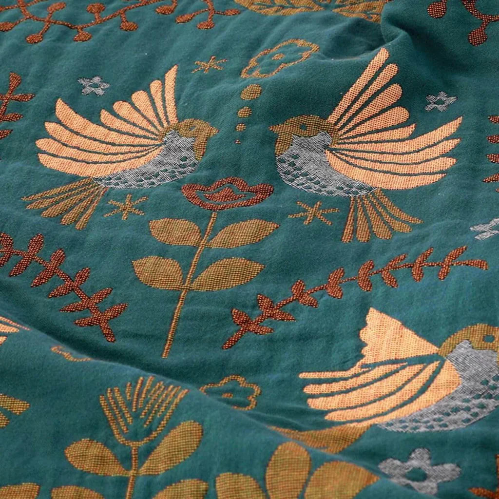 Omkeerbare Deken met Vogels en Bloemen voor Thuis 1
