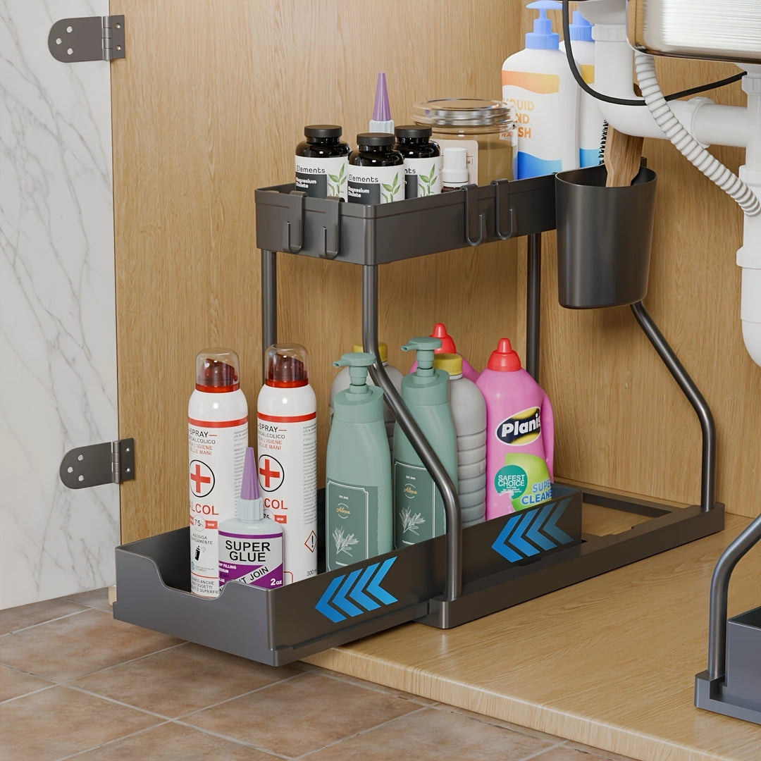 Onder Gootsteen Organizer met Schuiflade voor Keuken en Badkamer 2