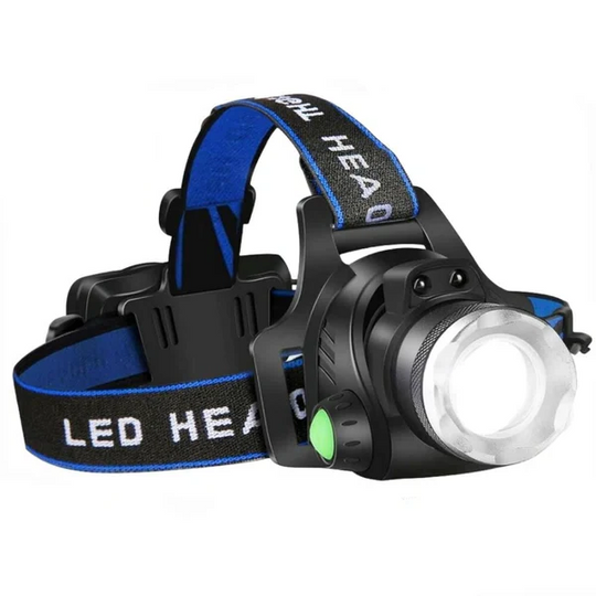 Oplaadbare LED-koplamp Tactische Hoofdlamp met Zoomfunctie 0