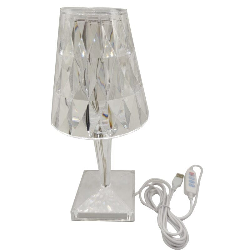 Oplaadbare Tafellamp Draadloos Diamantontwerp Met Instelbare Lichtkleur 0