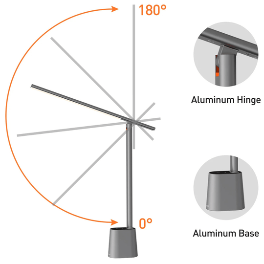 Opvouwbare LED-bureaulamp met Dimbare Functie 3