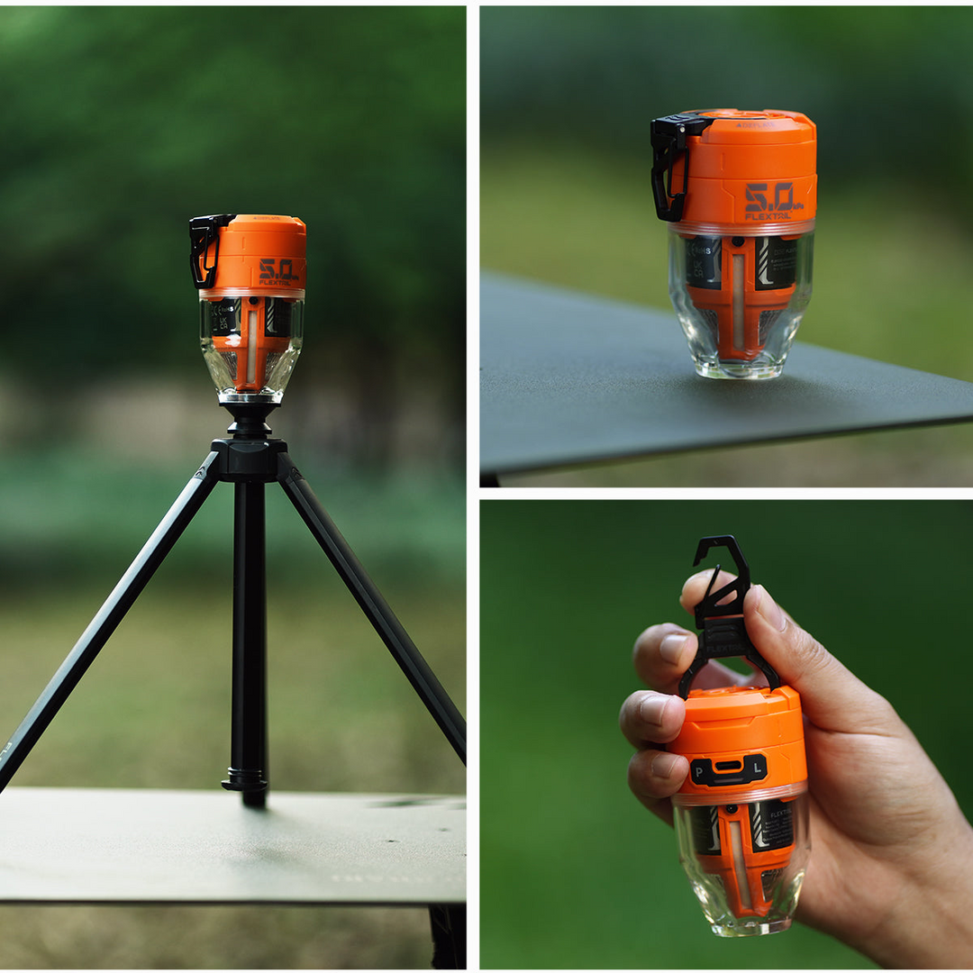 Outdoor Pomp Met Verlichting Compact Ontwerp 2-in-1 Voor Kamperen En Wandelen 4