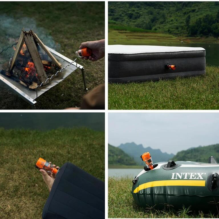 Outdoor Pomp Met Verlichting Compact Ontwerp 2-in-1 Voor Kamperen En Wandelen 6