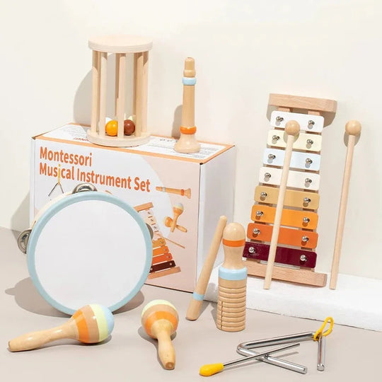 Peuter Muziekinstrumentenset Montessori Houten 5