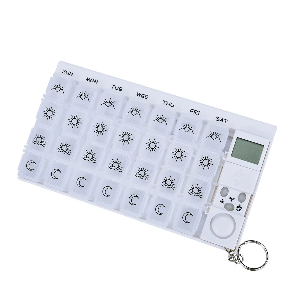 Pillendispenser met Alarm voor Dagelijkse Medicatie 0