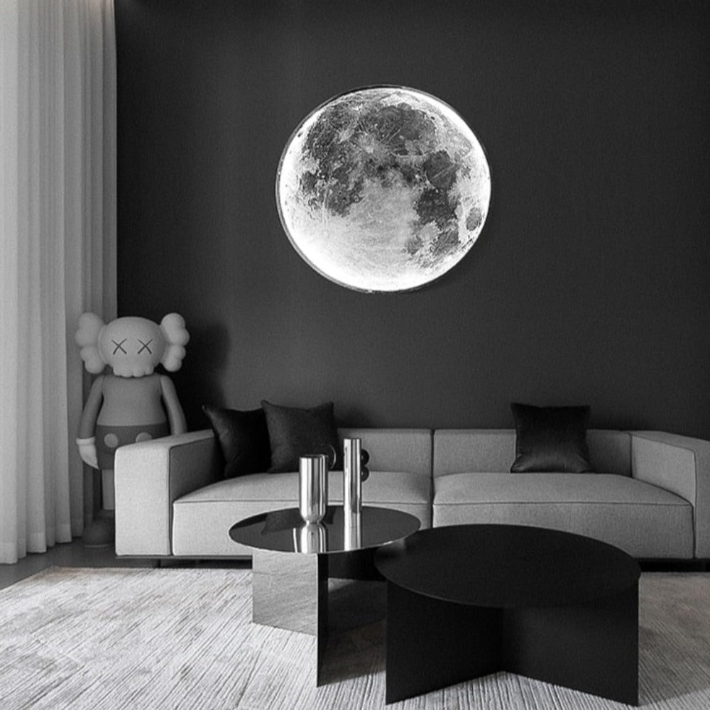 Plafond- of Wandlamp 3D Maan of Aarde 7