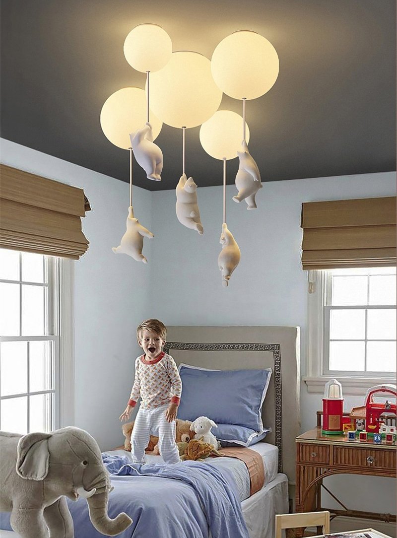 Plafondlamp Beer met Ballon voor Kinderen - Speelse Plafonniere voor Slaapkamer 2