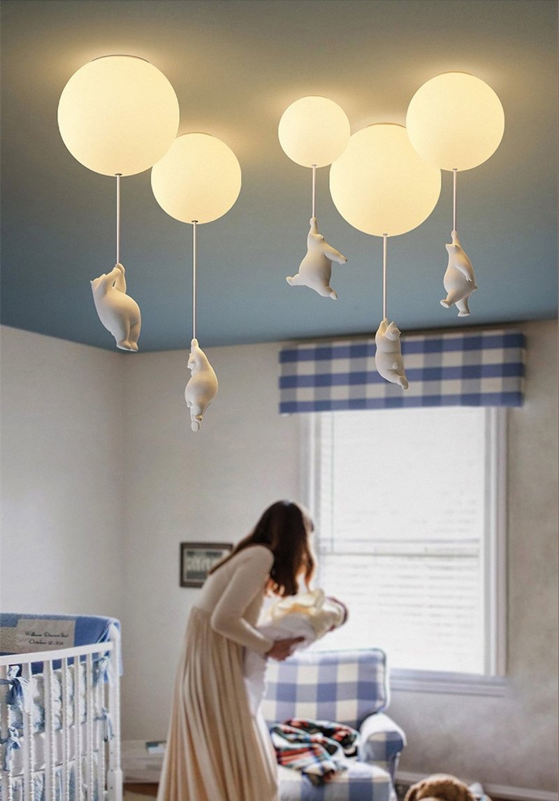 Plafondlamp Beer met Ballon voor Kinderen - Speelse Plafonniere voor Slaapkamer 3