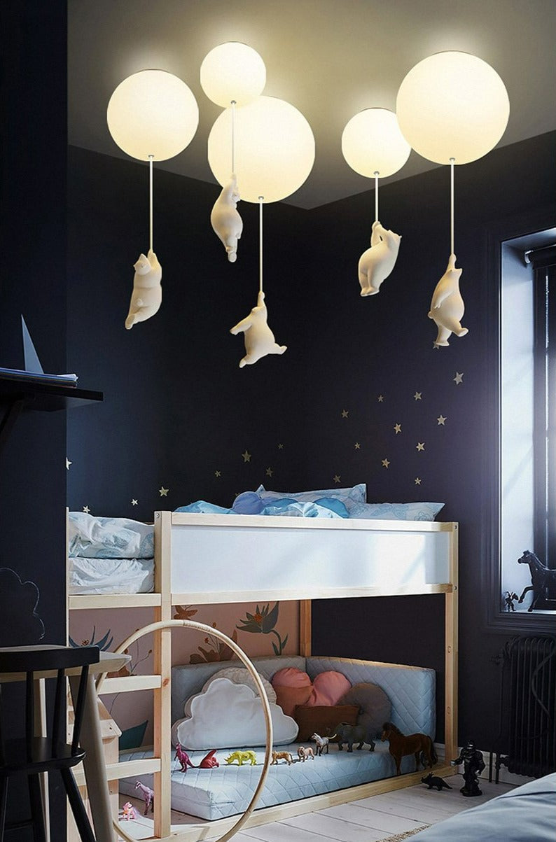 Plafondlamp Beer met Ballon voor Kinderen - Speelse Plafonniere voor Slaapkamer 4
