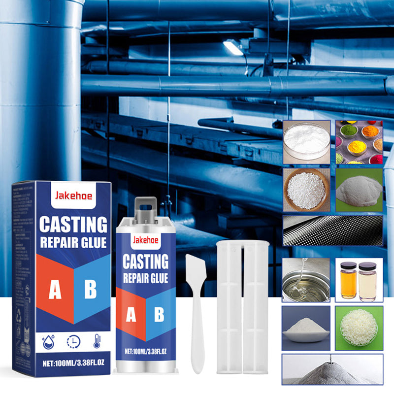 Reparatielijm Voor Metalen Gietstukken 100 ml Met Mixer En Schraper 4
