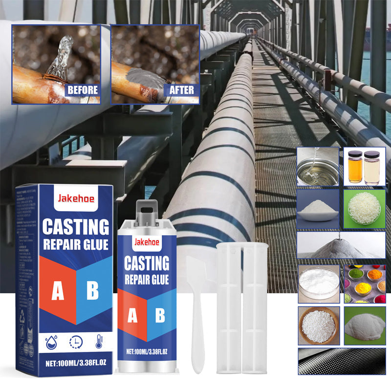 Reparatielijm Voor Metalen Gietstukken 100 ml Met Mixer En Schraper 6