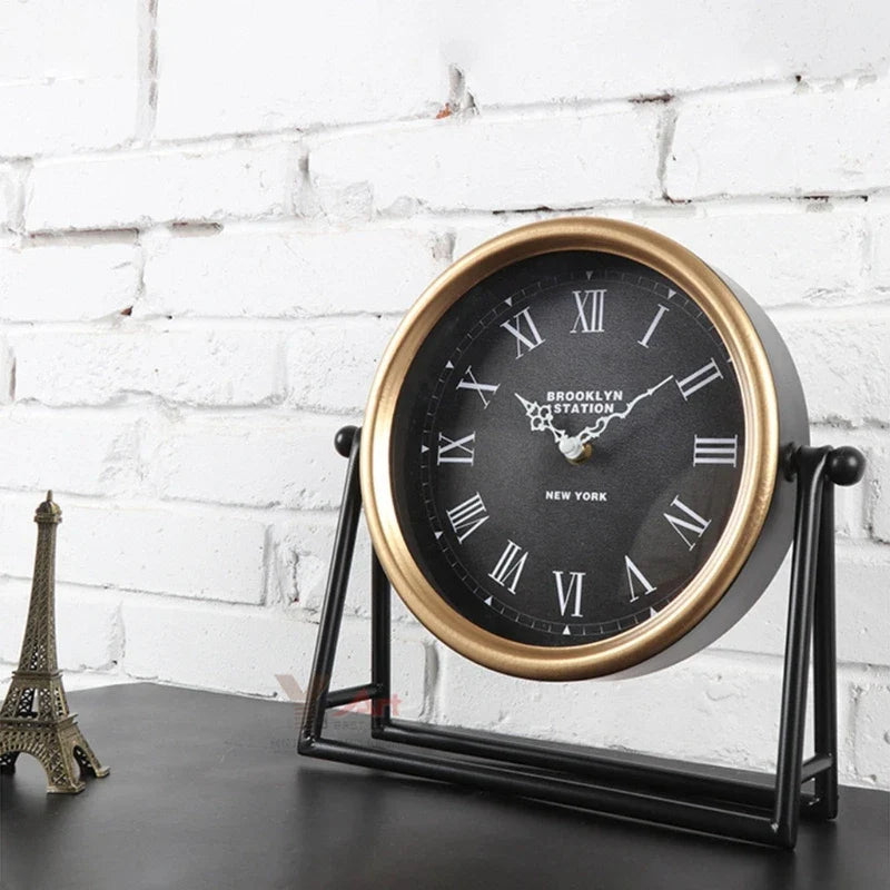 Retro Bureauklok Stille Tafelklok Vintage Stijl 3