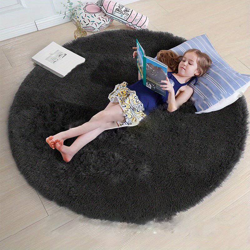 Rond Vloerkleed Pluizig voor Kinderkamer en Woonkamer 12
