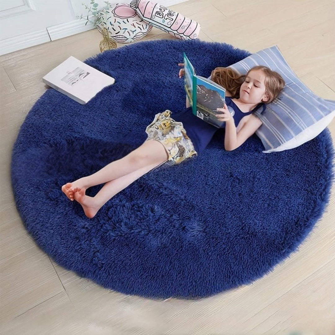 Rond Vloerkleed Pluizig voor Kinderkamer en Woonkamer 13