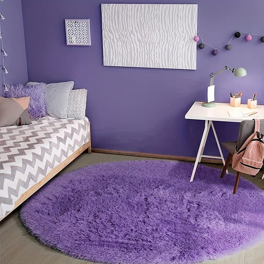 Rond Vloerkleed Pluizig voor Kinderkamer en Woonkamer 16