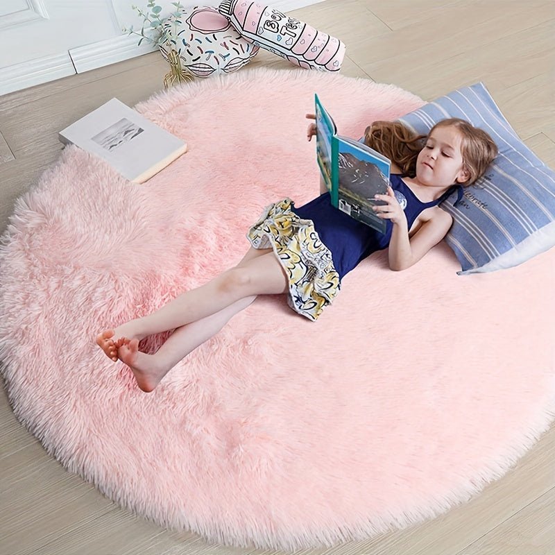 Rond Vloerkleed Pluizig voor Kinderkamer en Woonkamer 3