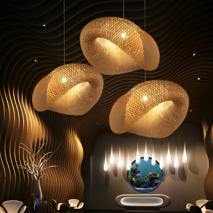 Rotan Hanglamp voor Woonkamer of Eetkamer met Natuurlijke Sfeer 7