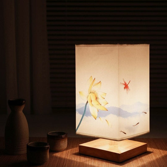 Scandinavische Tafellamp met Japans Design 7