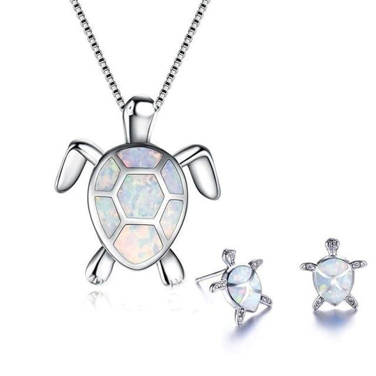 Schildpad Ketting en Oorbellen Set voor Dames 3