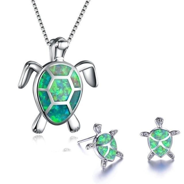 Schildpad Ketting en Oorbellen Set voor Dames 5