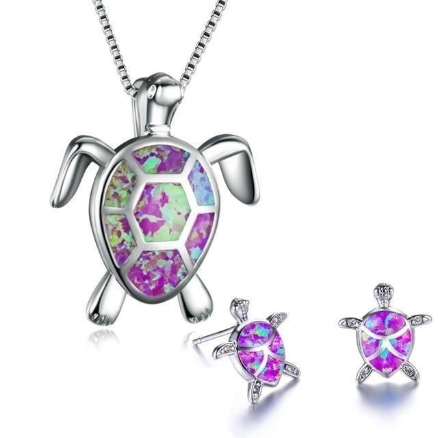 Schildpad Ketting en Oorbellen Set voor Dames 6