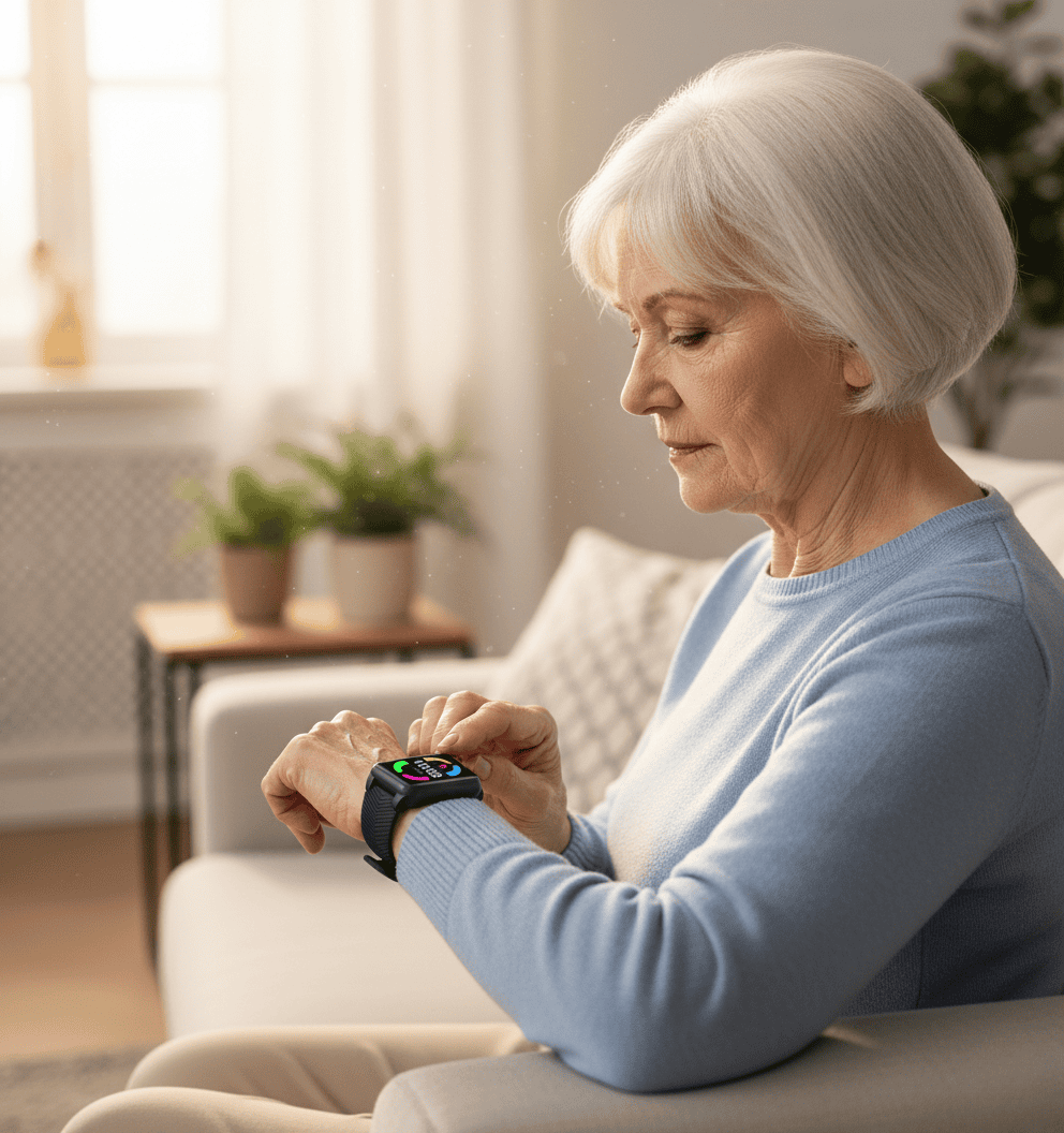 Senioren GPS-smartwatch met Valdetectie en SOS-knop 1
