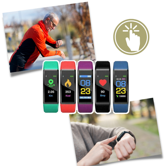 Senioren Smartwatch met Gezondheidsmonitor en Stappenteller 3