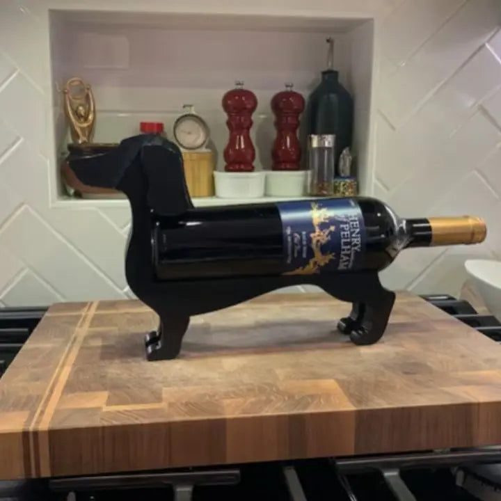 Teckel Wijnfleshouder Decoratief 4