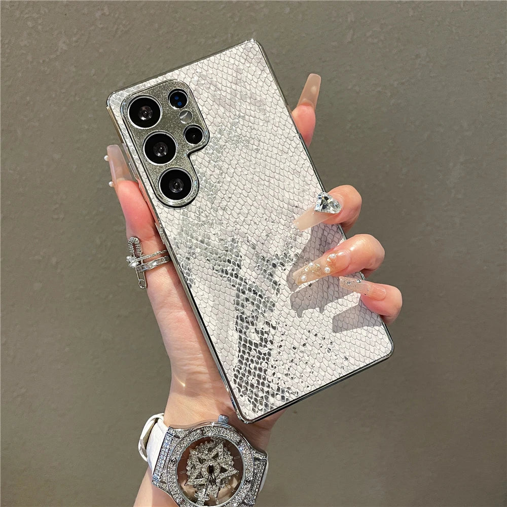 Telefoonhoes voor Samsung Galaxy S25 Ultra Luxe Slangenhuid Textuur 11
