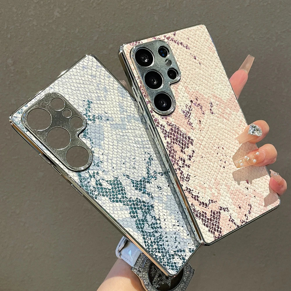 Telefoonhoes voor Samsung Galaxy S25 Ultra Luxe Slangenhuid Textuur 2