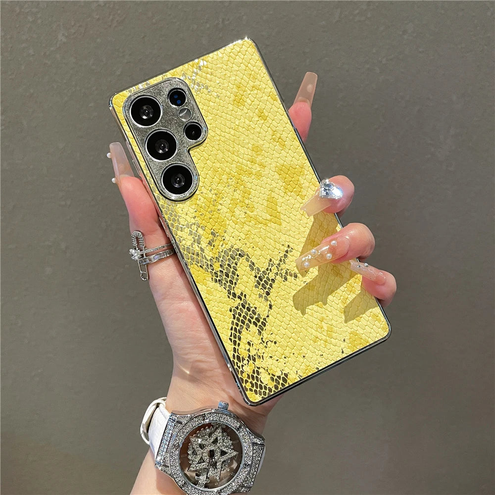 Telefoonhoes voor Samsung Galaxy S25 Ultra Luxe Slangenhuid Textuur 6