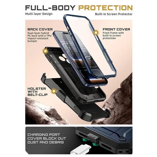 Telefoonhoes voor iPhone 17 Pro Max Robuust met Schermbeschermer 4