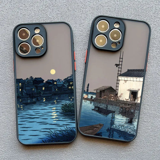 Telefoonhoes voor iPhone met Uniek Landschap Ontwerp 1