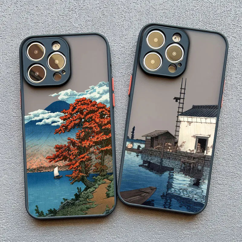 Telefoonhoes voor iPhone met Uniek Landschap Ontwerp 3