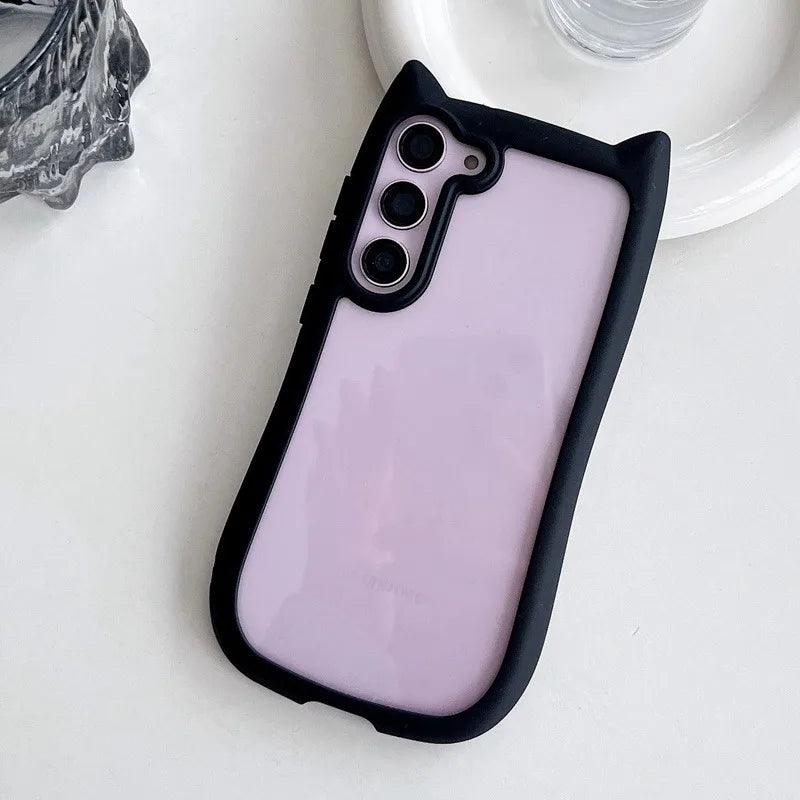 Telefoonhoesje 3D Kat Oor Transparant voor Samsung S25 Plus 7