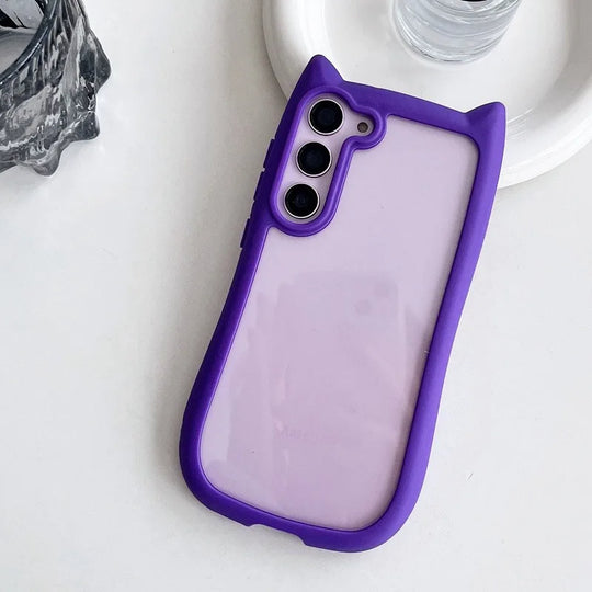 Telefoonhoesje 3D Kat Oor Transparant voor Samsung S25 Plus 8