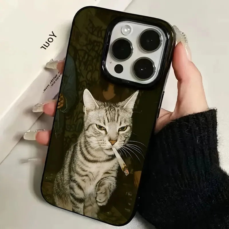 Telefoonhoesje iPhone met Roken Katten Design Speels en Beschermend 2
