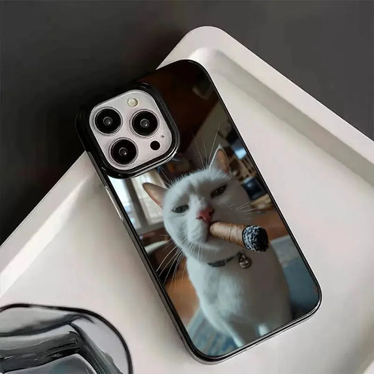 Telefoonhoesje iPhone met Roken Katten Design Speels en Beschermend 4