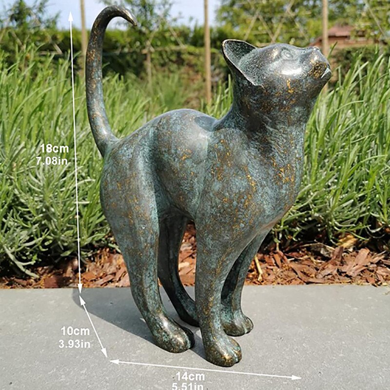 Tuinkat Standbeeld Weerbestendig Decor Ornament 3