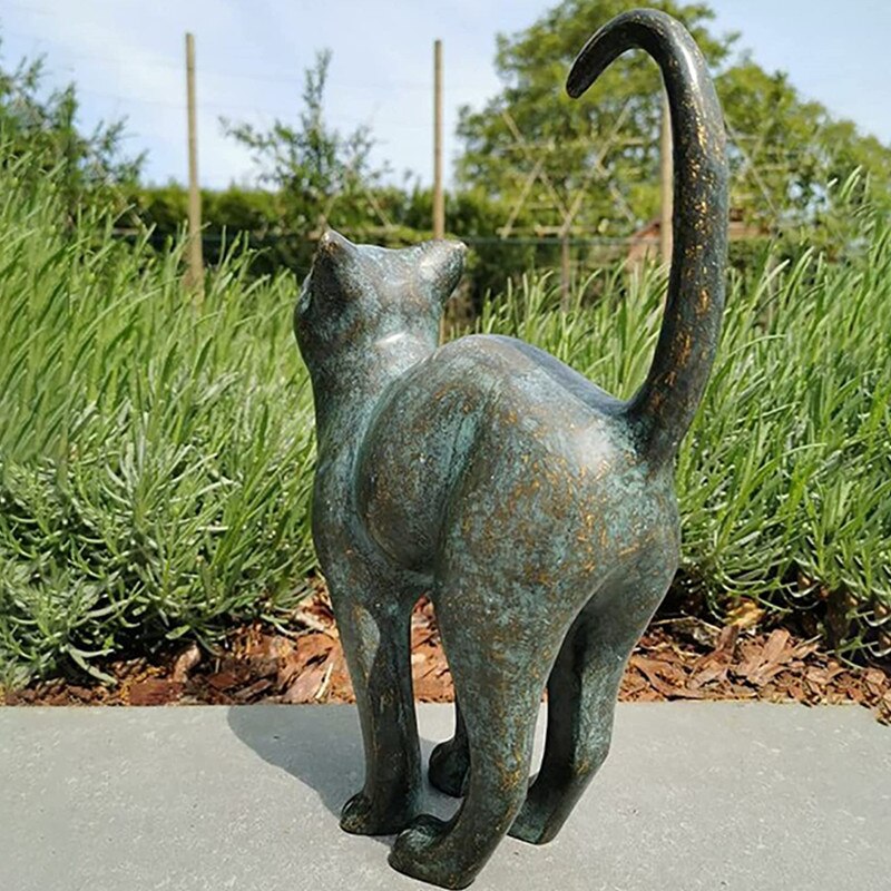 Tuinkat Standbeeld Weerbestendig Decor Ornament 5