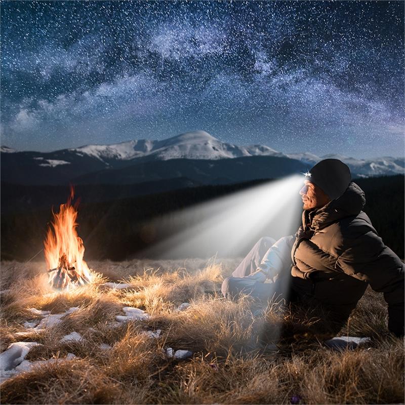 Unisex Beanie met Afneembare LED-koplamp en Modieuze Gebreide Structuur 3