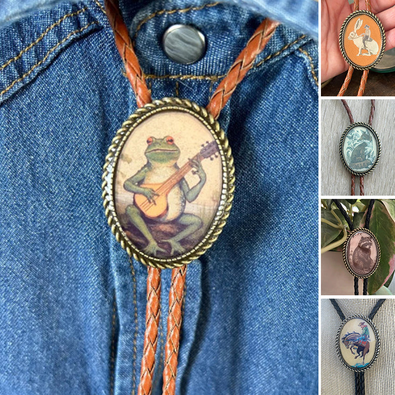Unisex Bolo Tie met Banjo Kikker Ontwerp 3