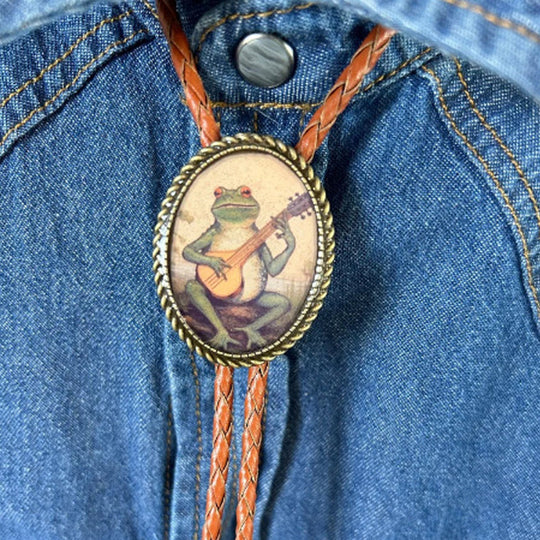 Unisex Bolo Tie met Banjo Kikker Ontwerp 8
