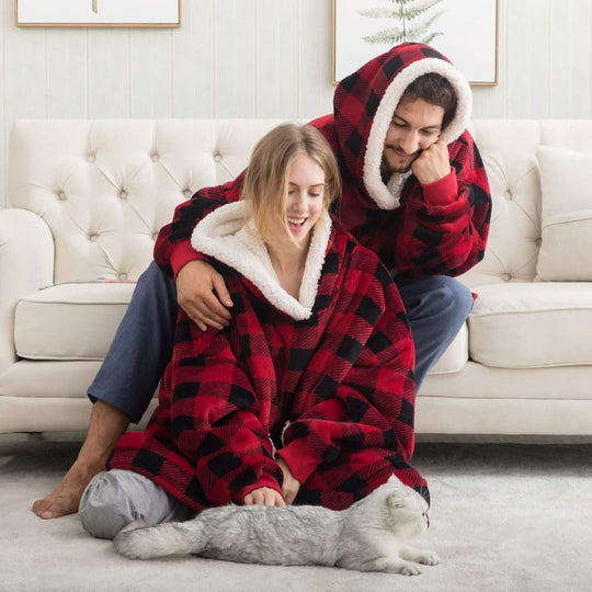 Unisex Hooded Deken voor Comfort en Warmte 4