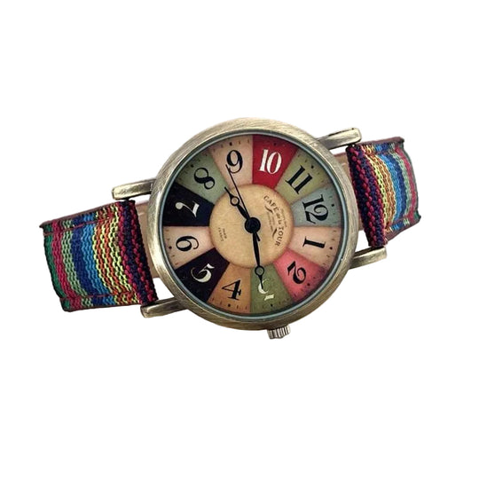 Unisex Horloge Vintage Design met Gevlochten Armband 0