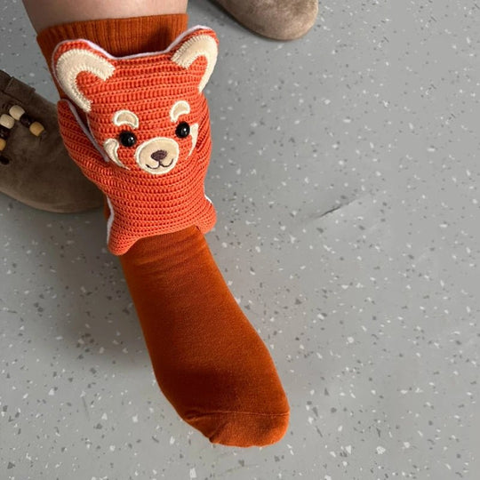Unisex Huissokken met 3D Dierenaccent en Antislipzool 5