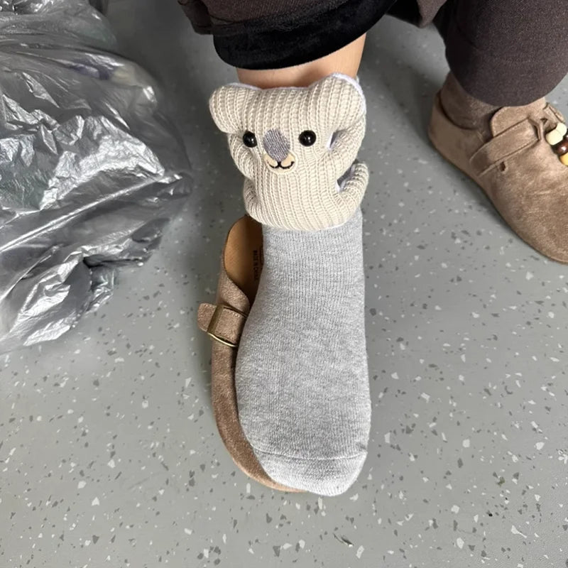 Unisex Huissokken met 3D Dierenaccent en Antislipzool 6