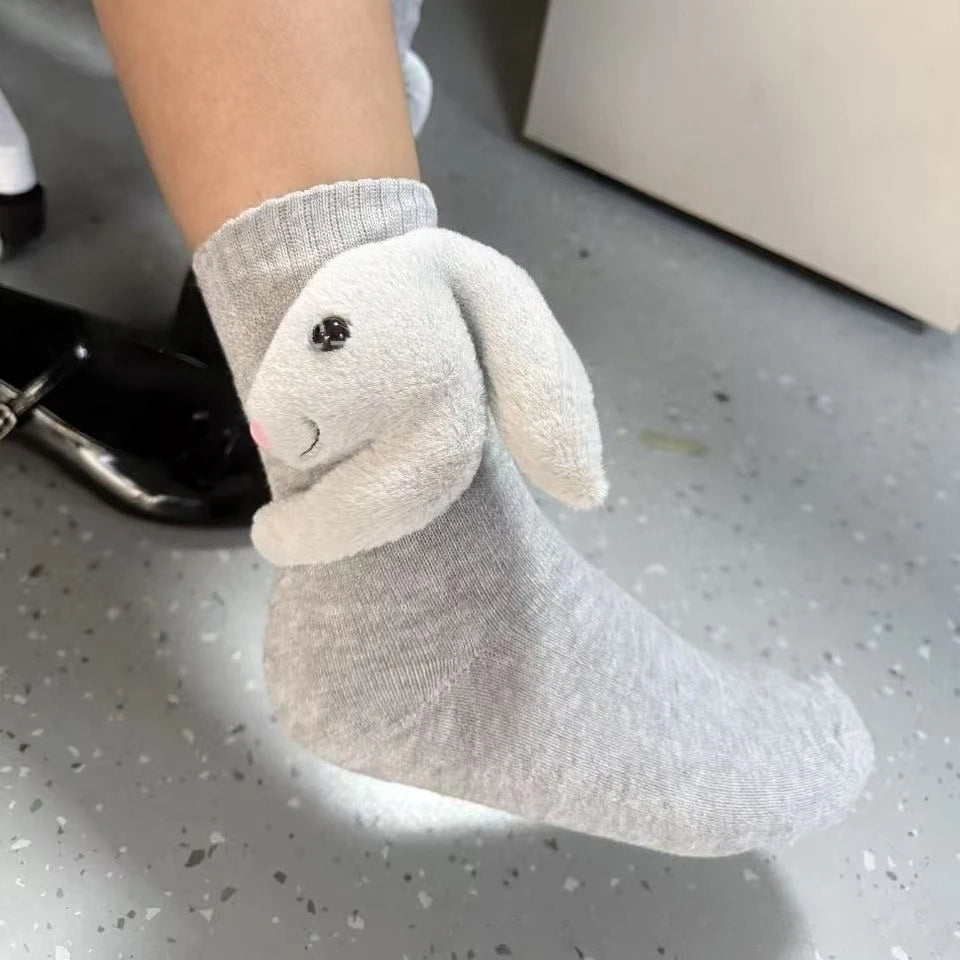 Unisex Huissokken met 3D Dierenaccent en Antislipzool 7