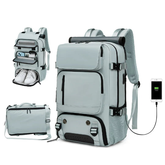 Unisex Reisrugzak met USB-Poort en Schoenenvak 2