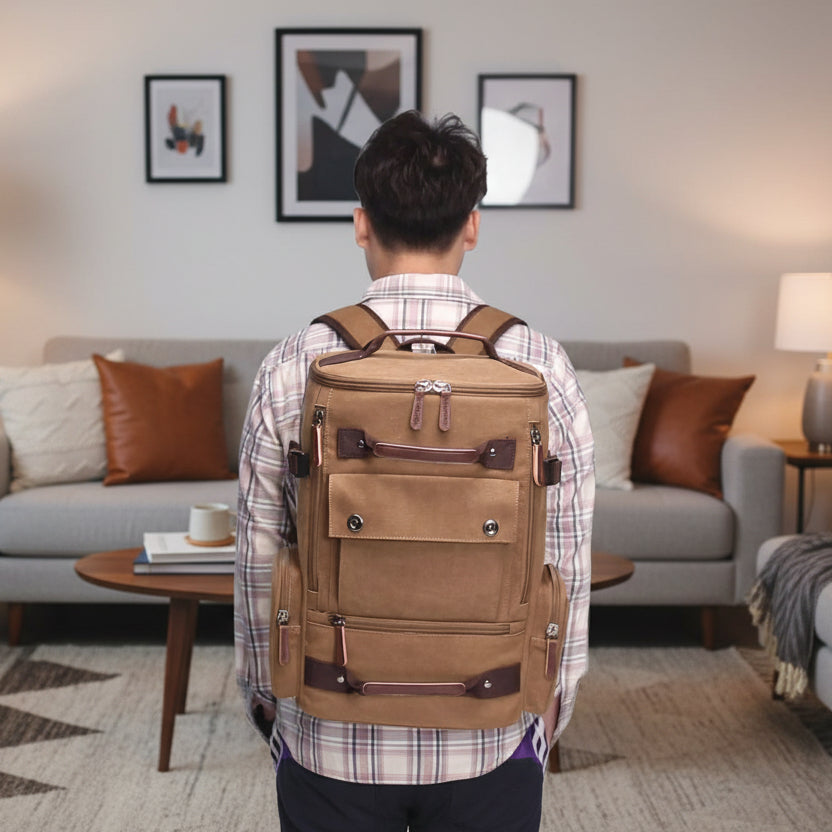Unisex Rugzak met Laptopvak Vintage voor School en Avontuur 3